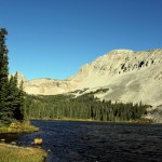 Mitchell Lake with Mt Audubon in the background