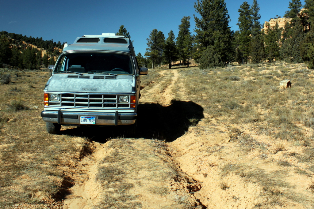 The move involved some shady dirt roads - I practiced my rut straddling.