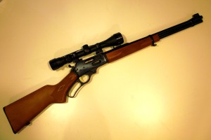 An example of a lever-action rifle