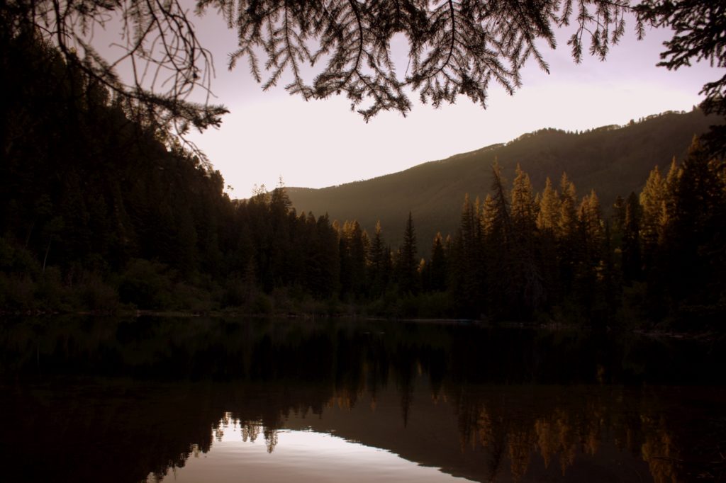 Our very own sunset over the lake